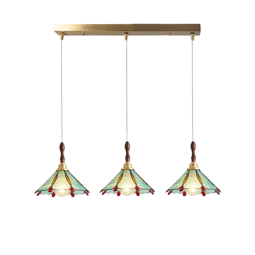 Water Ripple Glass Pendant Lighting Nordic Full Copper Light