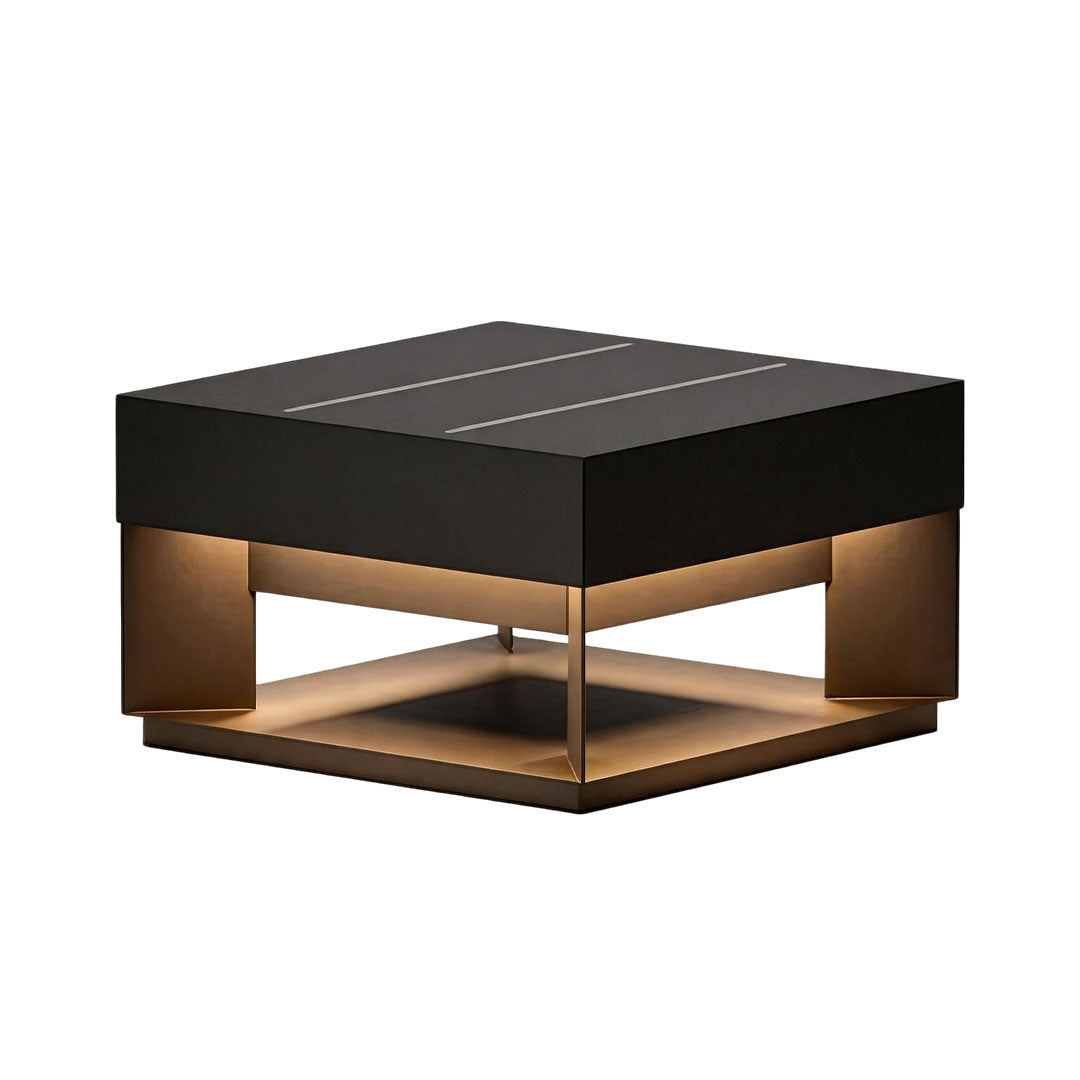 Driveway Entrance Pillar Lights Modern Square Metal Light