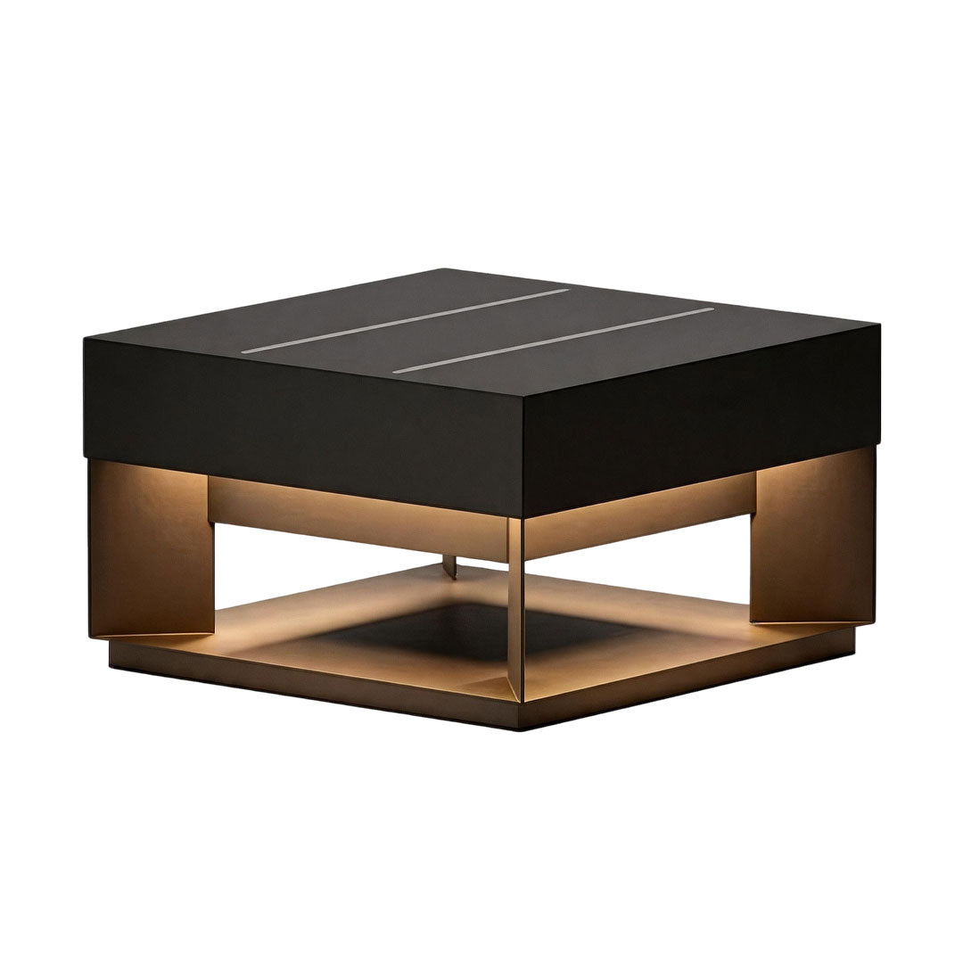 Driveway Entrance Pillar Lights Modern Square Metal Light