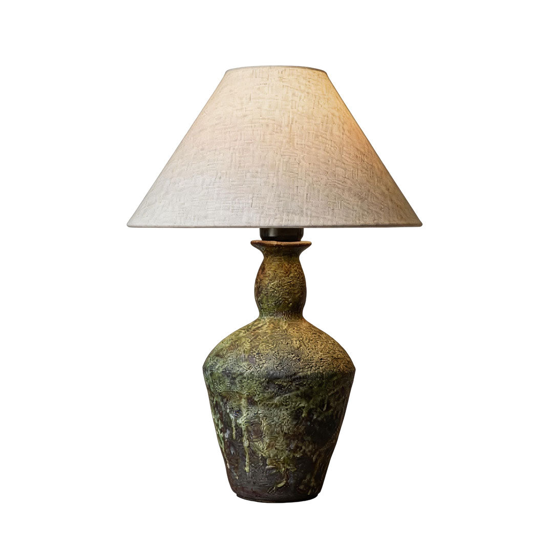 Ceramic Bedside Table Lamps Wabi-Sabi Style Moss Lamps