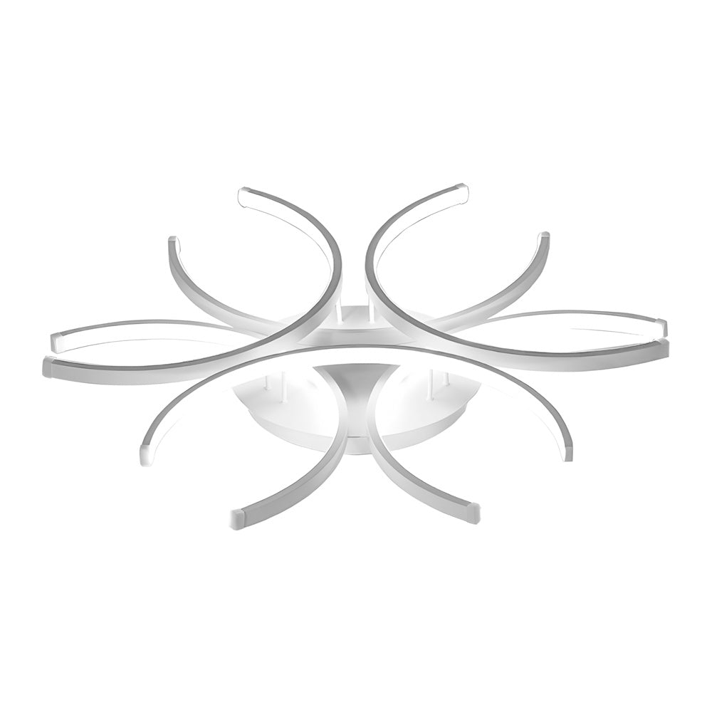 Simple Semi-Circle Lines Flower LED Dimmable Modern Ceiling Light Fixture