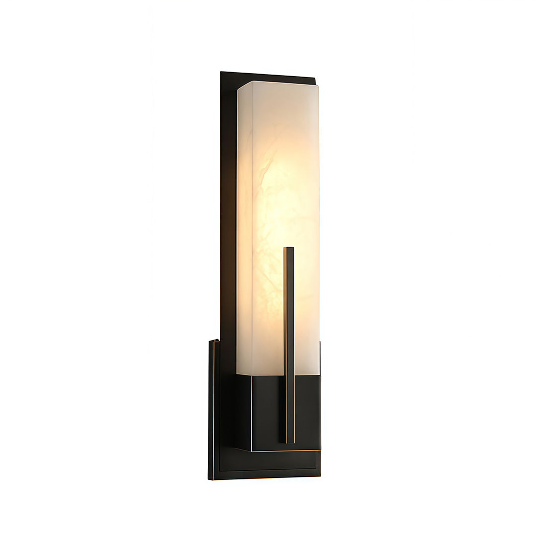 Rectangular Wall Sconce Full Copper Cloud Stone Lamp