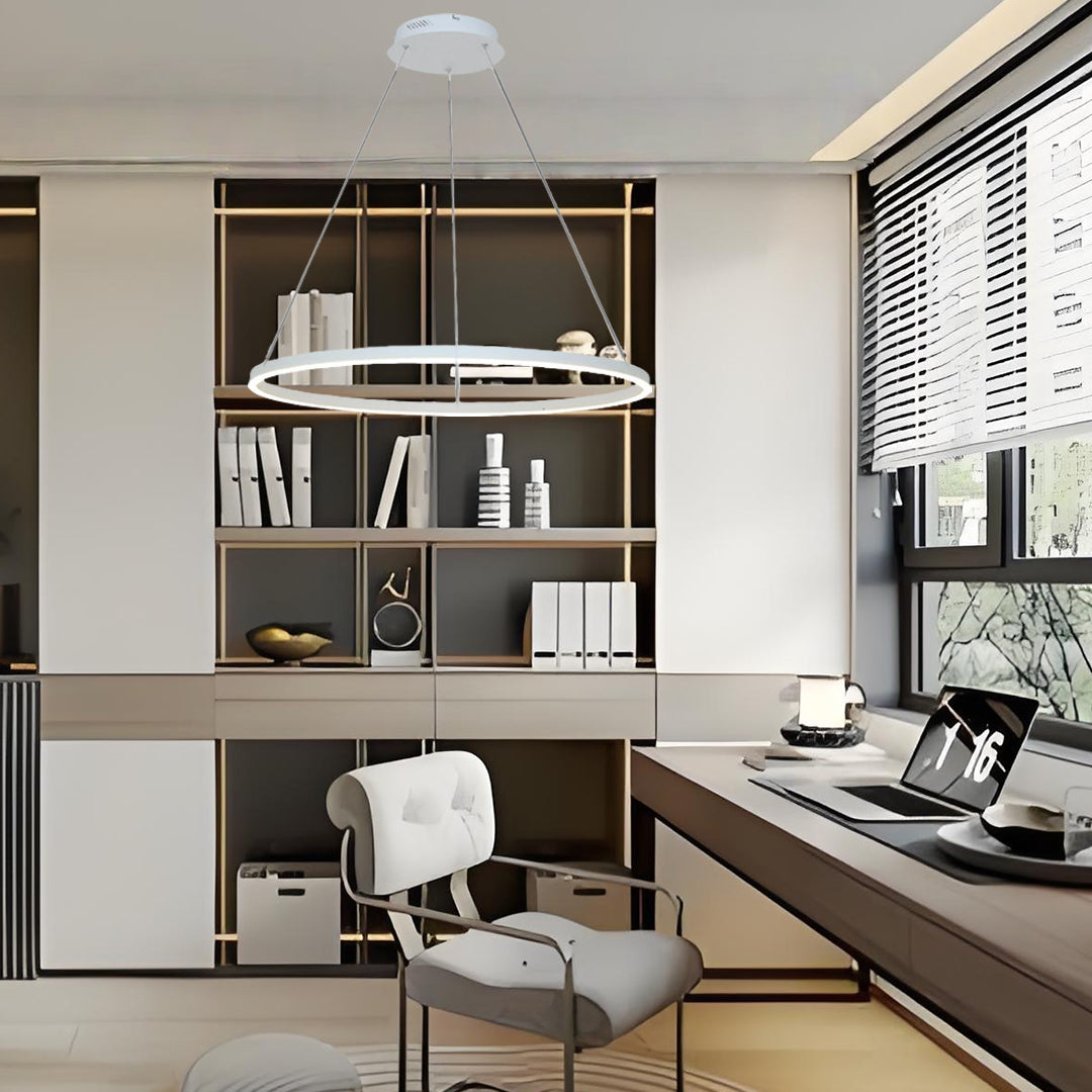 Geometric Slimline Circular Chandeliers Entry Light Dimmable Ceiling Light