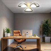 Unique Geometric LED Metal Flush Mount Ceiling Light