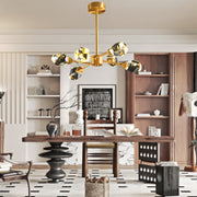 6-light Electroplated Crystal LED Nordic Chandeliers Hanging Ceiling Lights