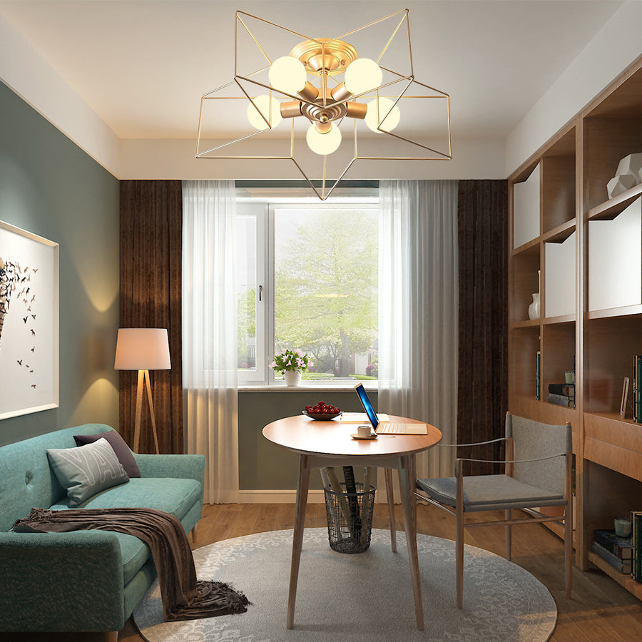 Unique Metal Star Design LED Modern Ceiling Lights Flush Mount Lighting