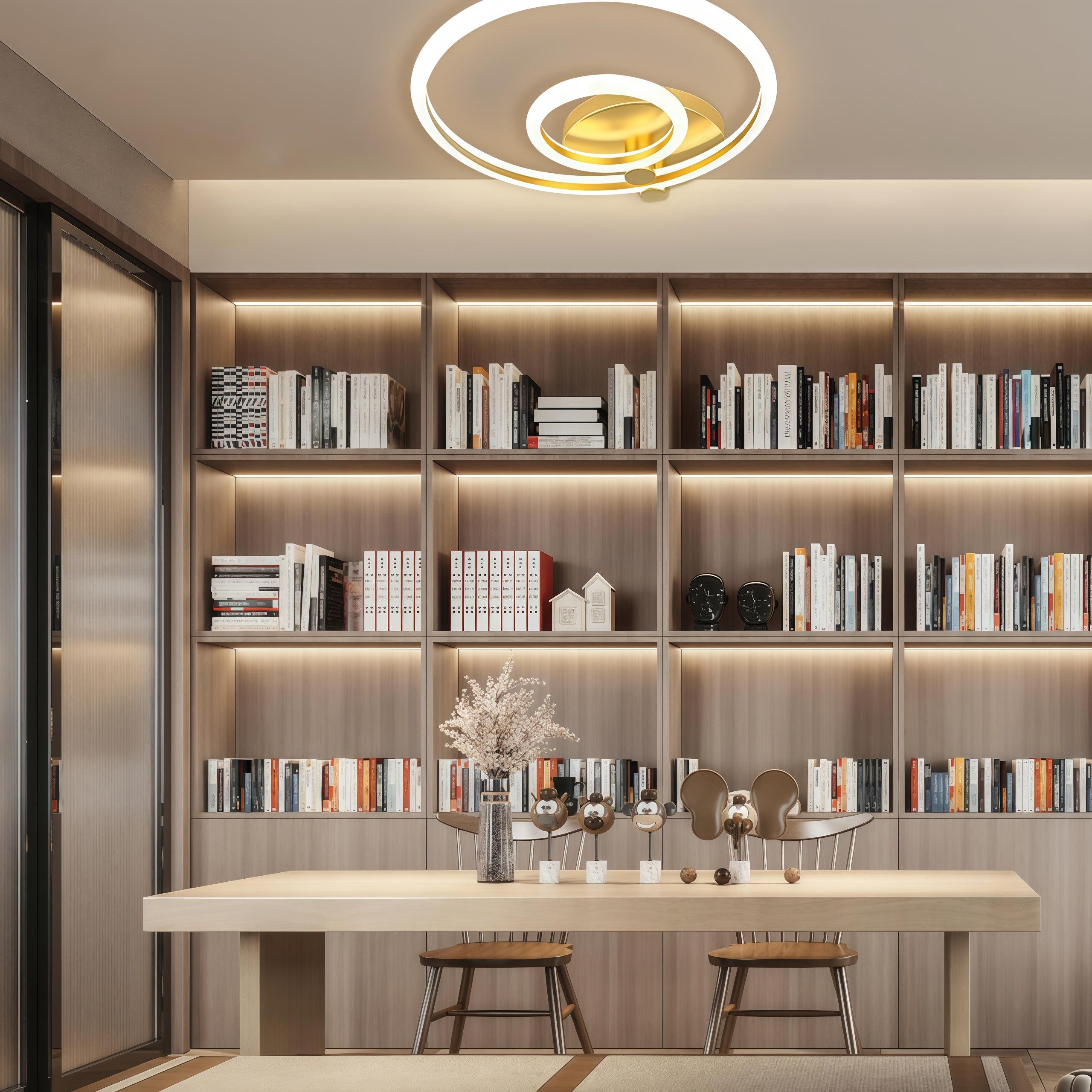 Circular Ring Dimmable LED Modern Flush Mount Lighting Ceiling Lights