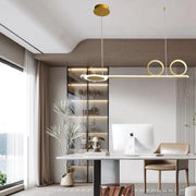 3 Circles Linear Design LED Modern Ceiling Lights White Black Gold Pendant Lighting