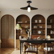 Circular Teardrop Industrial Hallway Lighting LED Semi-Flush Mount Ceiling Light