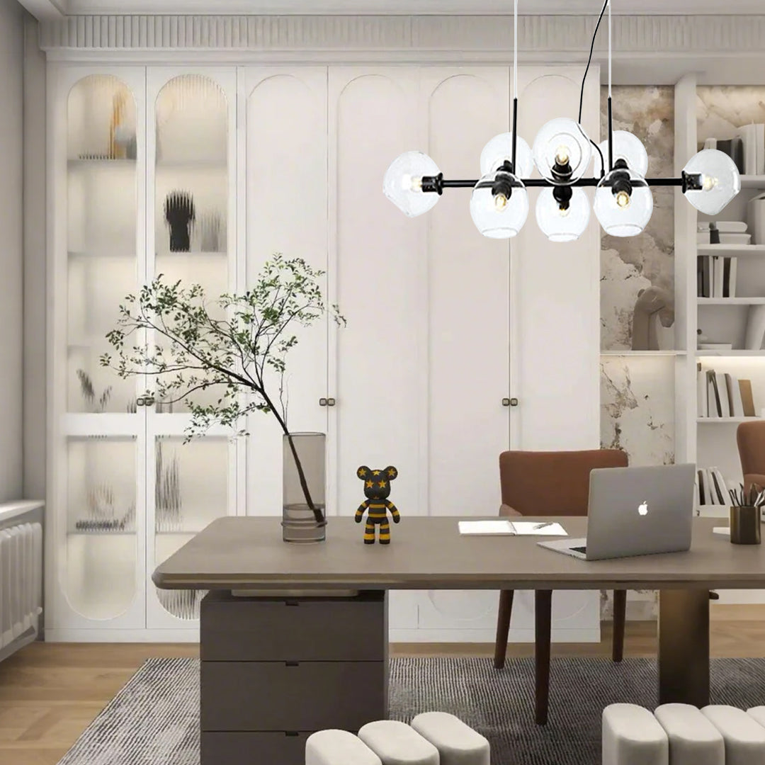 Globe Nordic Glass Bubble Chandelier Metal Industrial Chandelier Ceiling Lights