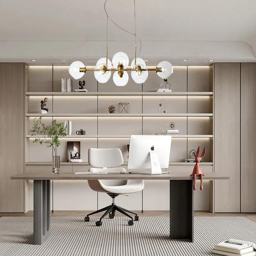 Globe Nordic Glass Bubble Chandelier Metal Industrial Chandelier Ceiling Lights