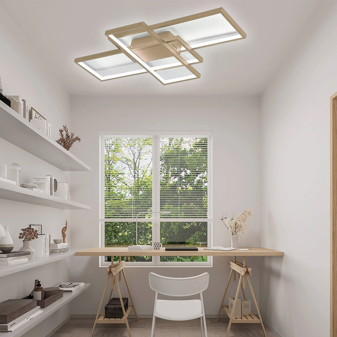 Display Of Rectangles Abstract LED Flush Mount Ceiling Lights