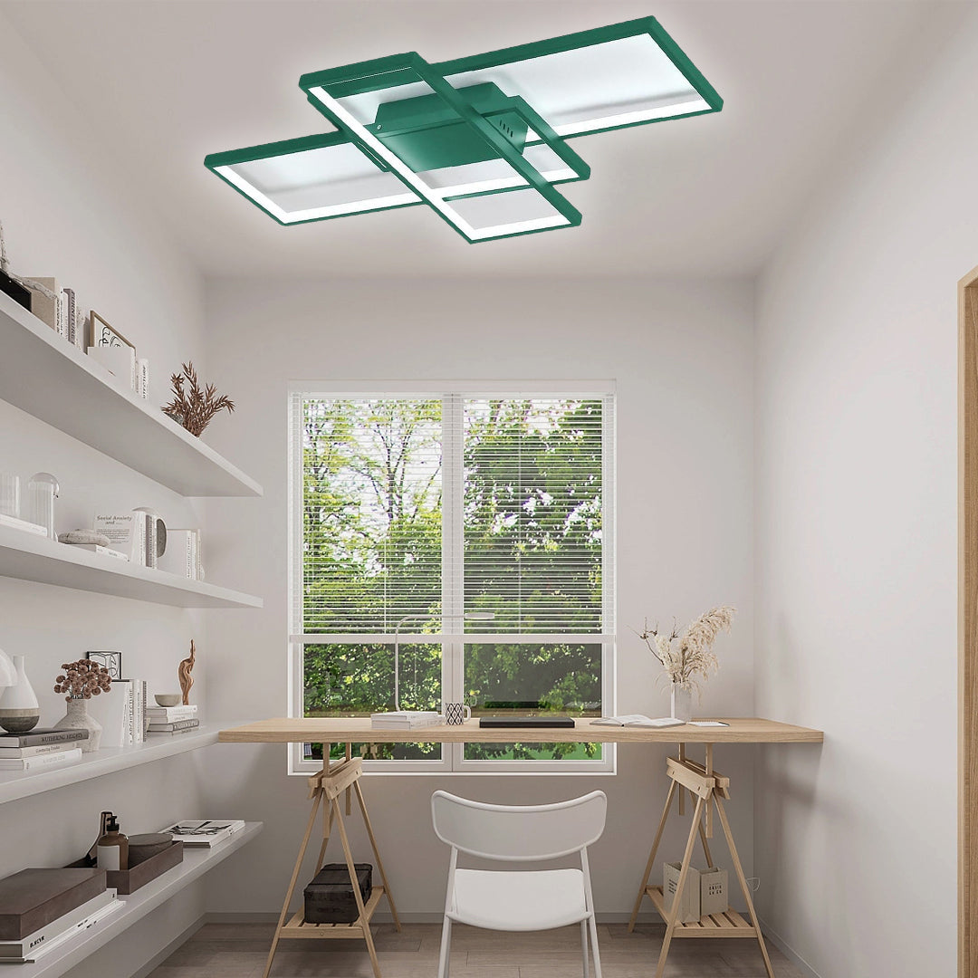 Display Of Rectangles Abstract LED Flush Mount Ceiling Lights for Bedroom
