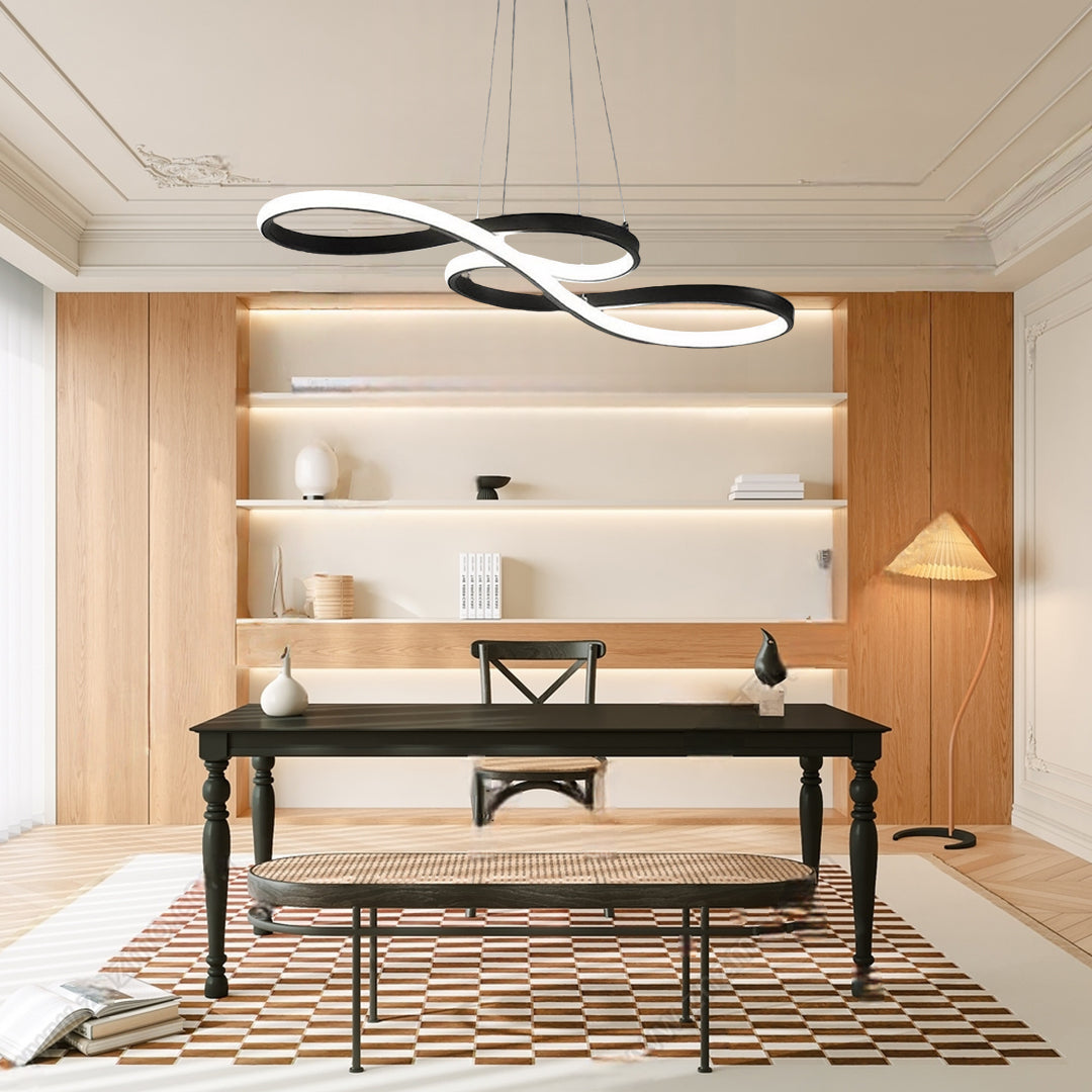 Geometric Design Semi Flush Chandeliers Metal Silica Gel Ceiling Lights