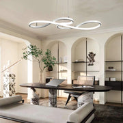 Geometric Design Semi Flush Chandeliers Metal Silica Gel Ceiling Lights