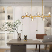 Gold Metal Crystal Chandeliers Globe Cluster LED Ceiling Light