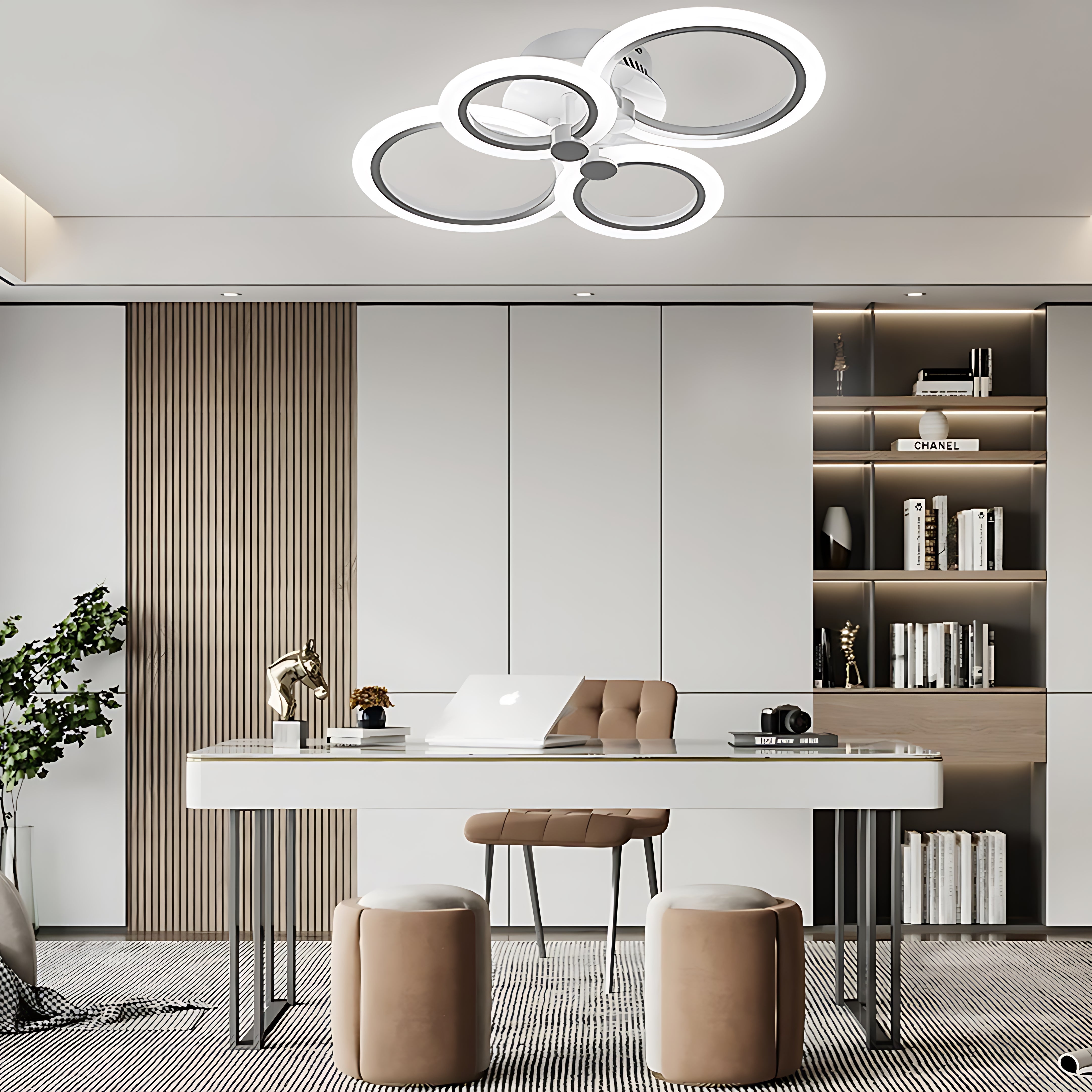 Circles Aluminum Acrylic Flush Mount Lighting LED Ceiling Lights