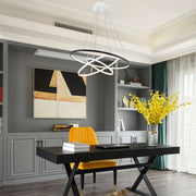 Adjustable Circles LED Dimmable with Remote Modern Chandeliers Ceiling Light