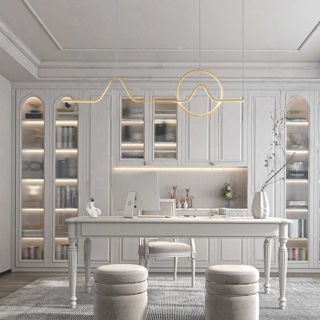 Minimalist Waves Circles Design Pendant Lighting Modern LED Ceiling Light