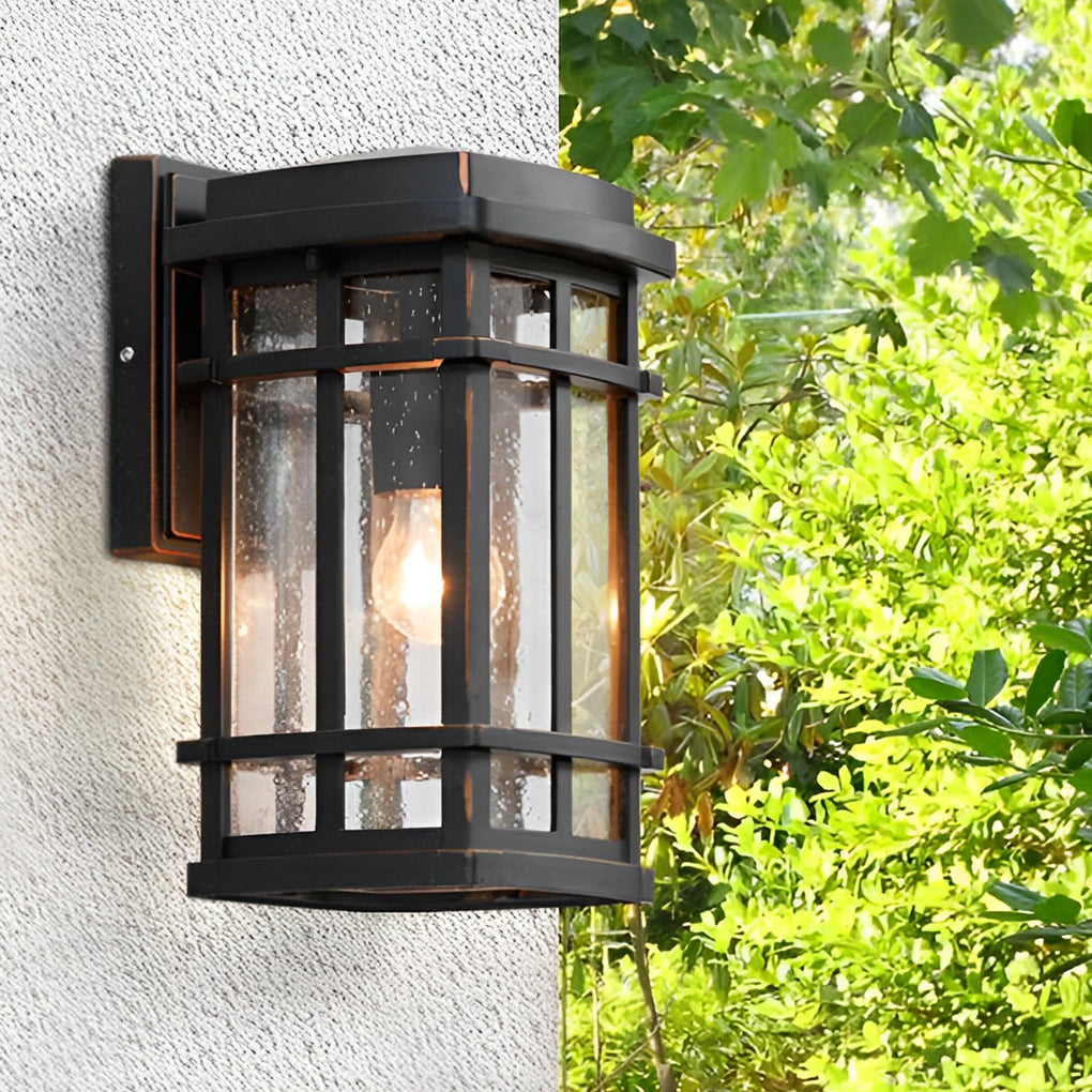 Retro Simple Waterproof Bubbles Glass Shade Modern Outdoor Wall Light | Dazuma