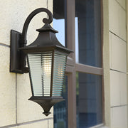 Retro Waterproof Creative Stripes Glass Shade Modern Outdoor Wall Light | Dazuma