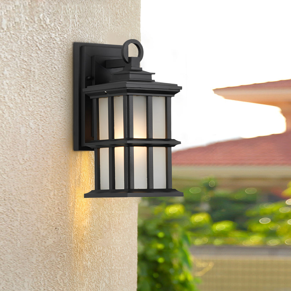 Outdoor Waterproof Aluminum Black European Style Exterior Wall Lights | Dazuma