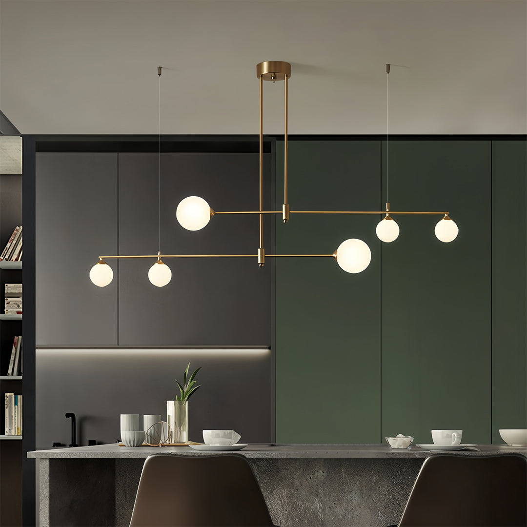 Bubble Glass Pendant Lights Nordic Minimalist Sleek Gold Ceiling Light