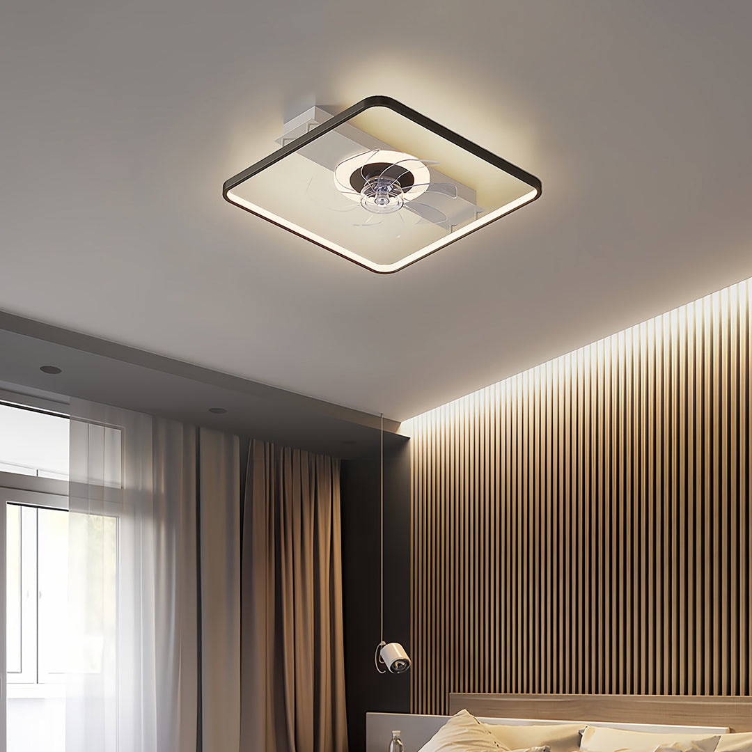 Minimalist Ceiling Fan with Light Ultra-Quiet LED Fan Light