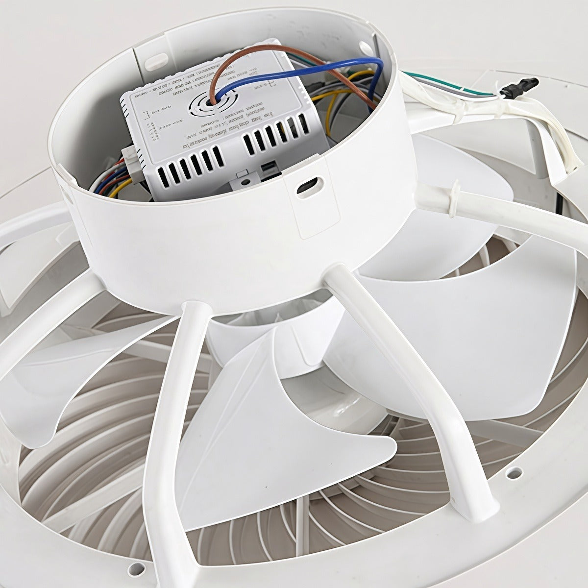 Three-level Wind Regulation Nordic Modern Bladeless Ceiling Fans with Lights and Remote Control