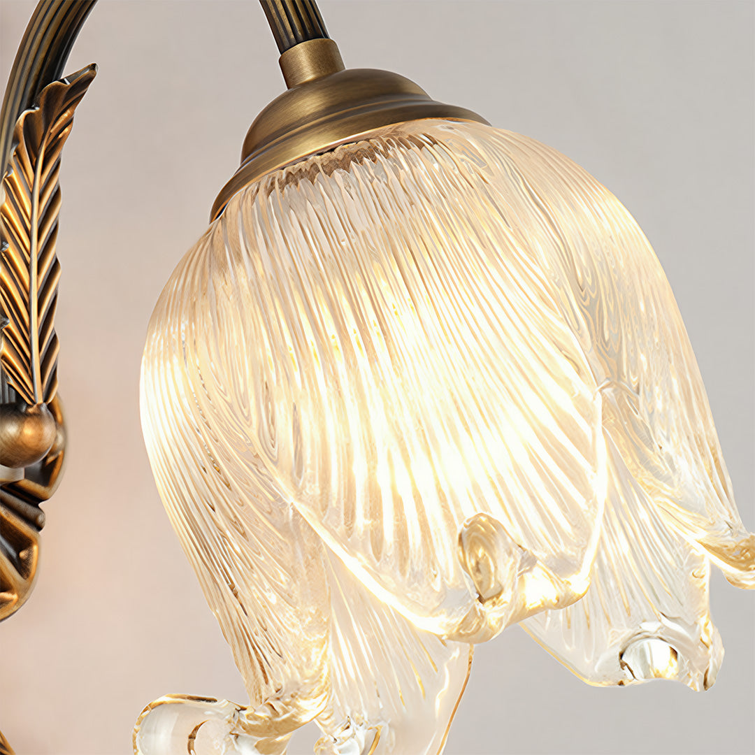 Brass Wall Lights Clear Glass Shade Brass Lamp