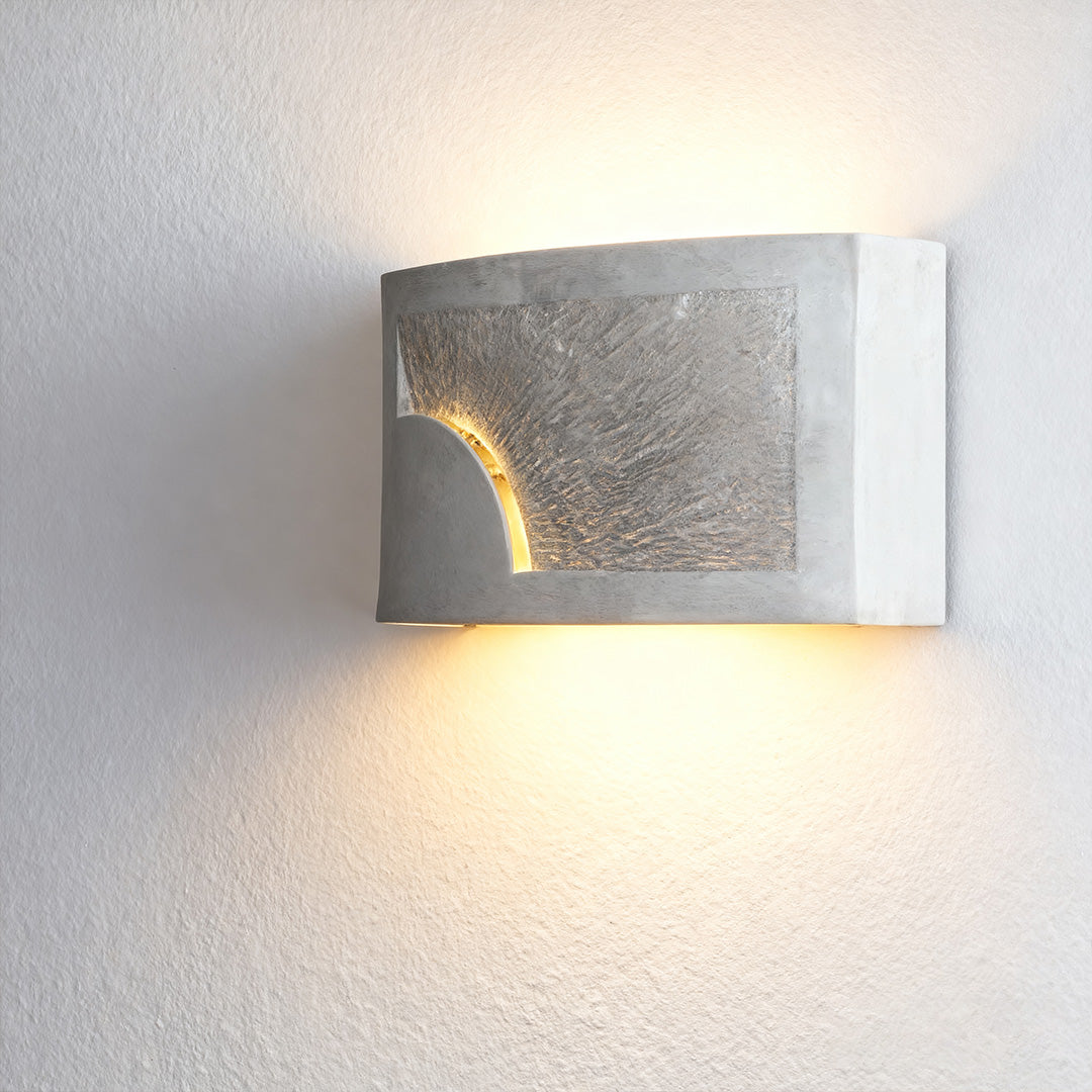 Night Wall Light Cement Up Lighting Minimalist Cement Body Lamp