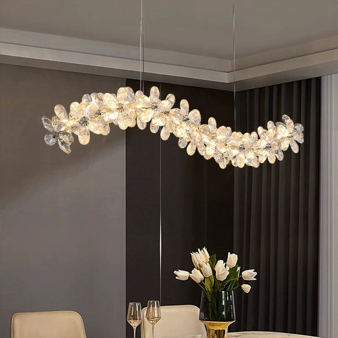 Dining Room Crystal Chandelier  French Flower Art Chandelier