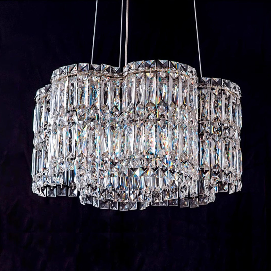 LED Large Crystal Chandelier Elegant Chandelier Light Modern Minimalist Style