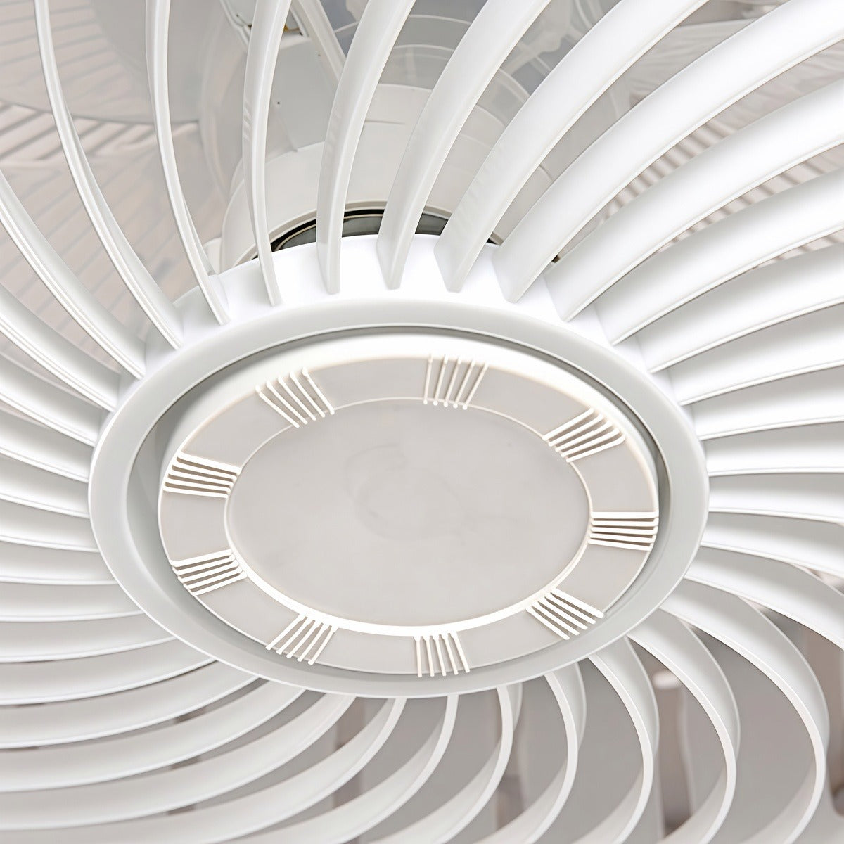 Three-level Wind Regulation Nordic Modern Bladeless Ceiling Fans with Lights and Remote Control