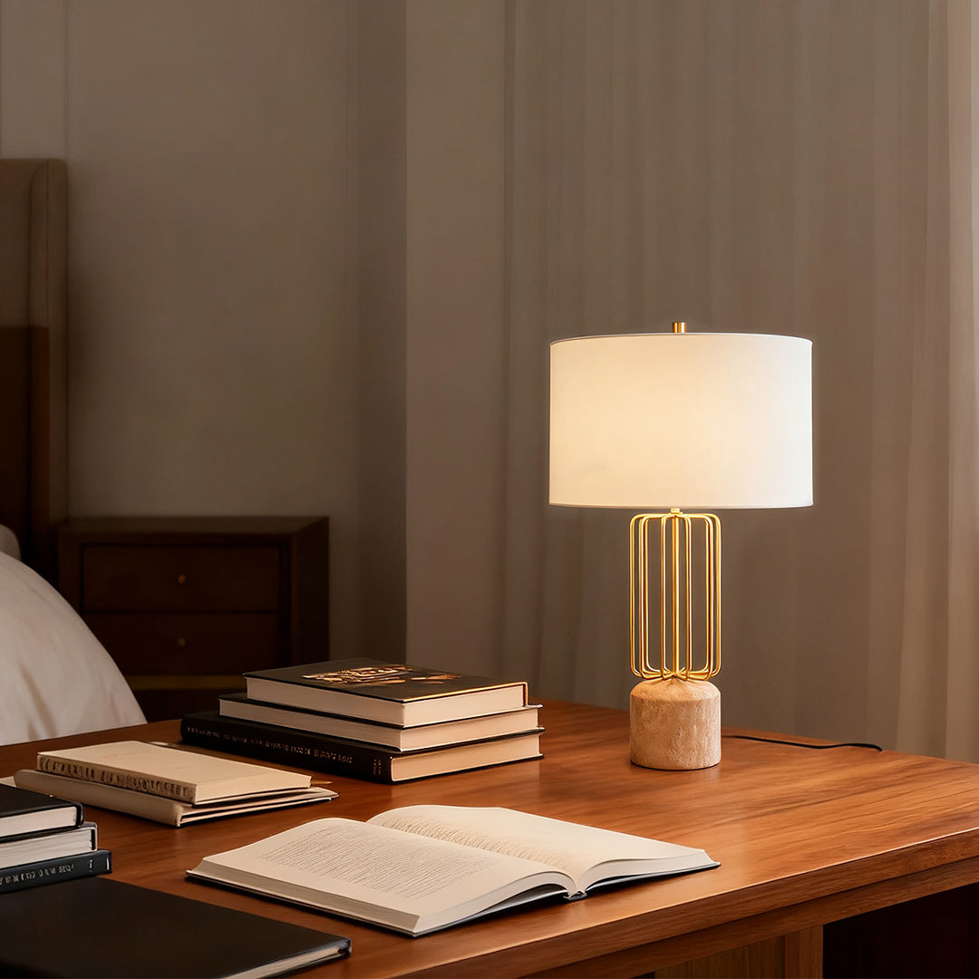 Geometric Metal Cage Table Light Nordic Style LED Eye-Care Lamp