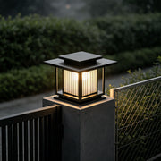 Driveway Pillar Solar Lights Modern Outdoor Gate Lighting