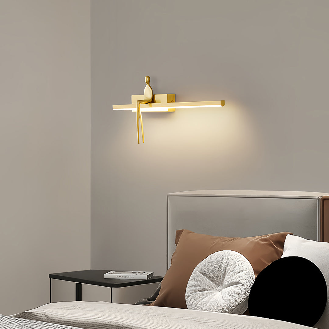 Art Wall Lights Italian Creative Gold Man Minimalist LED Artistic Lamp