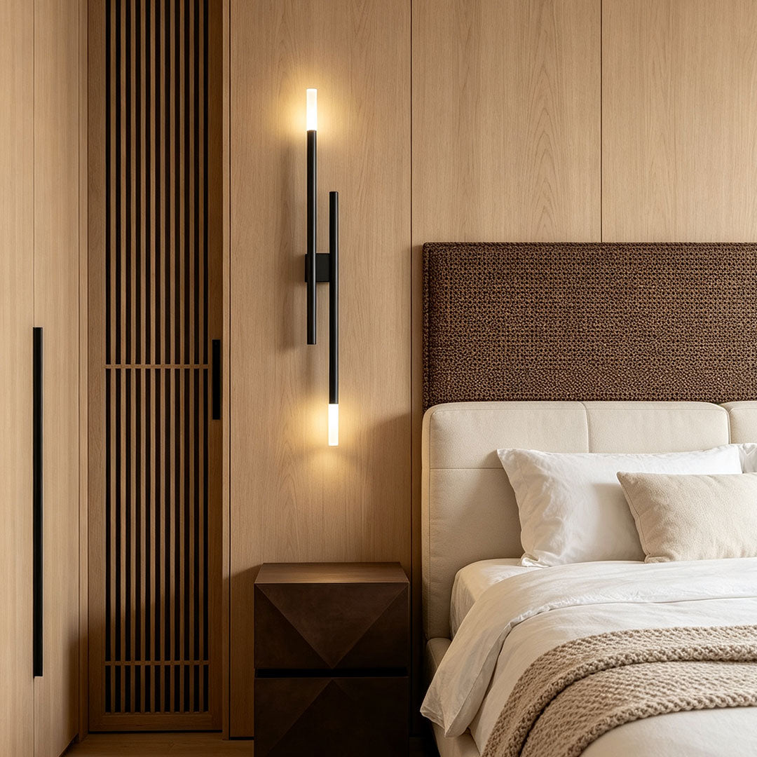 Modern Linear Wall Sconce Luxury H65 Solid Copper Light