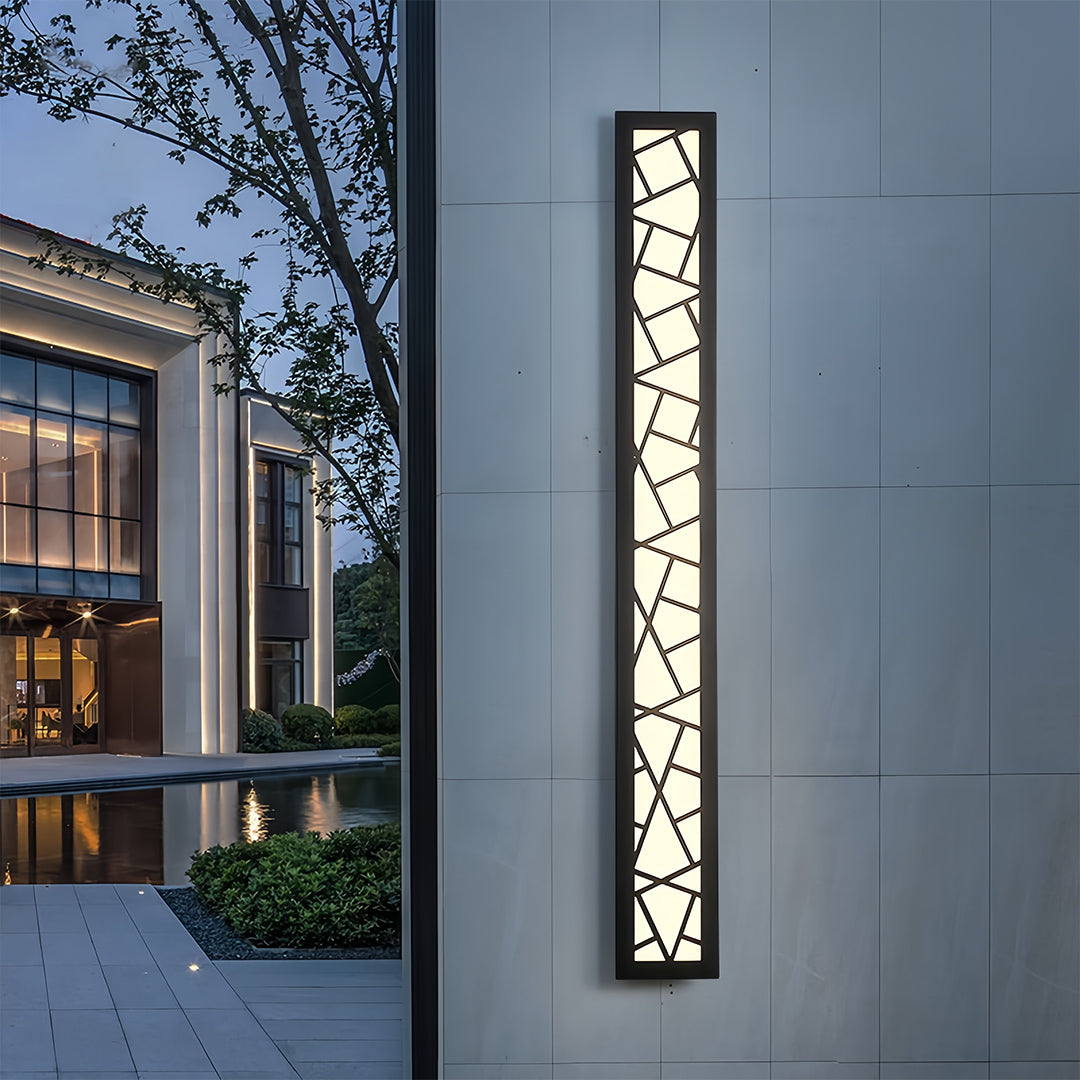 Linear Outdoor Wall Lights Weatherproof LED Black Minimalist Lamp