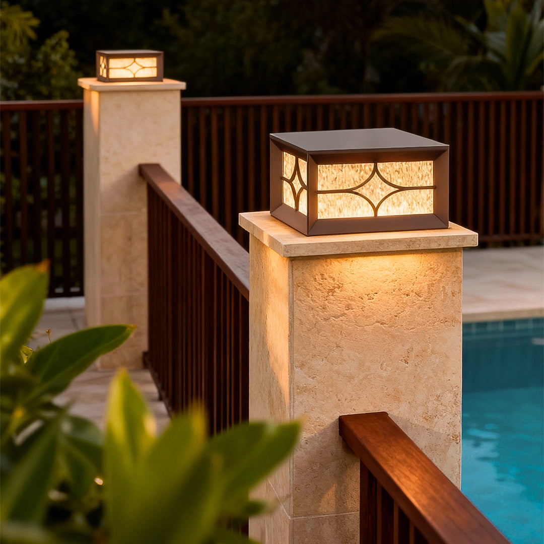 Exterior Pillar Light Waterproof Fence Gate Post Light