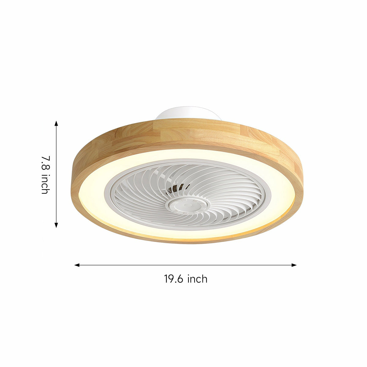 Three-level Wind Regulation Nordic Modern Bladeless Ceiling Fans with Lights and Remote Control