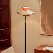 Ambient Floor Lamps Vintage with Pull Chain Switch Fabric Shade Light