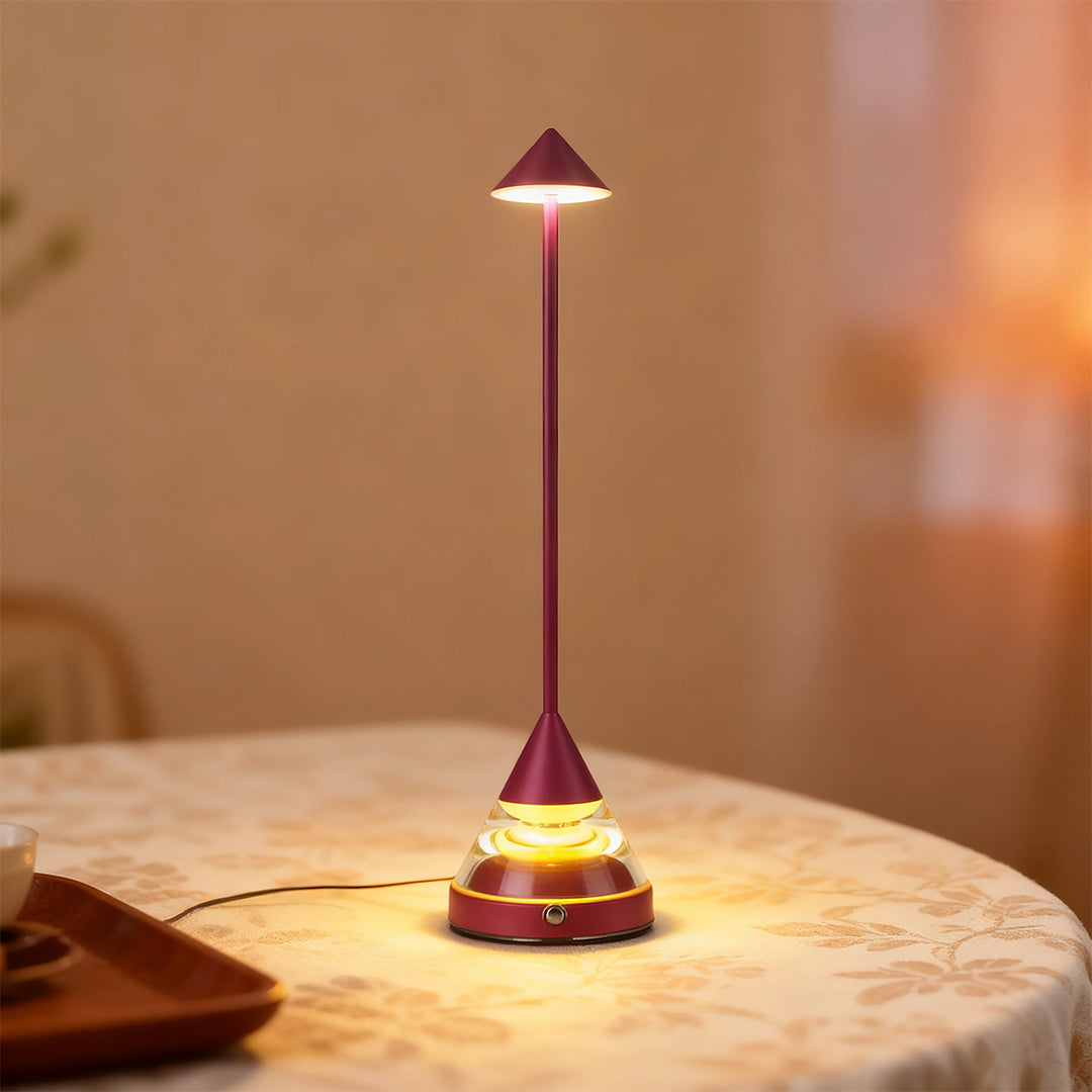 Unique Small Table Lamp Creative Pointed Aluminum Iron Accent Light