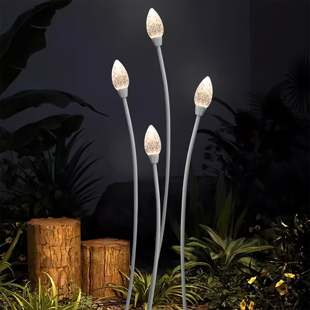 Landscape Garden Light Elegant Crystal white Artistic LED Flower Lamps