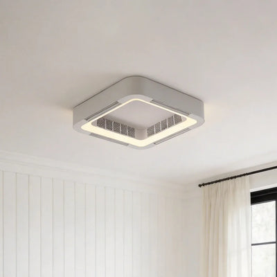 Low Profile Bladeless Ceiling Fan with Light Inverter LED Light