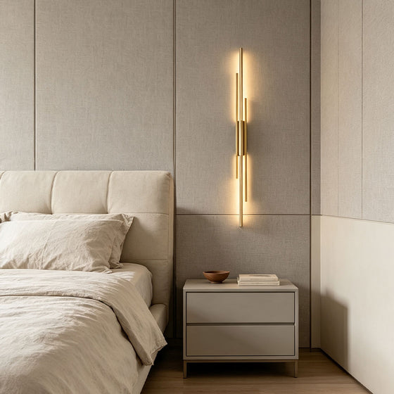 Contemporary Linear Wall Sconce Minimalist Solid Copper Light