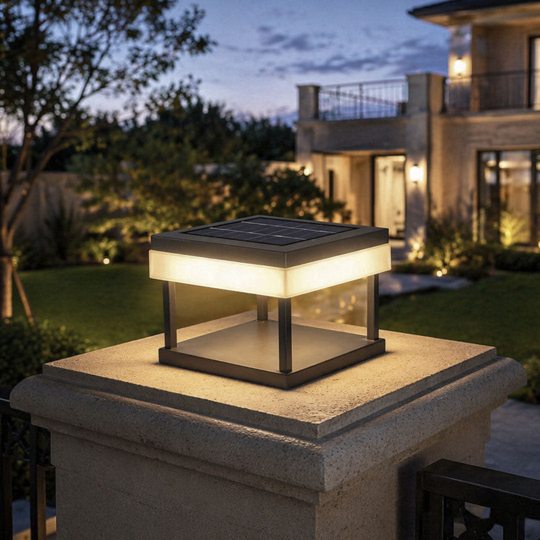 Outdoor Solar Pillar Lights Dual-Color Waterproof Light