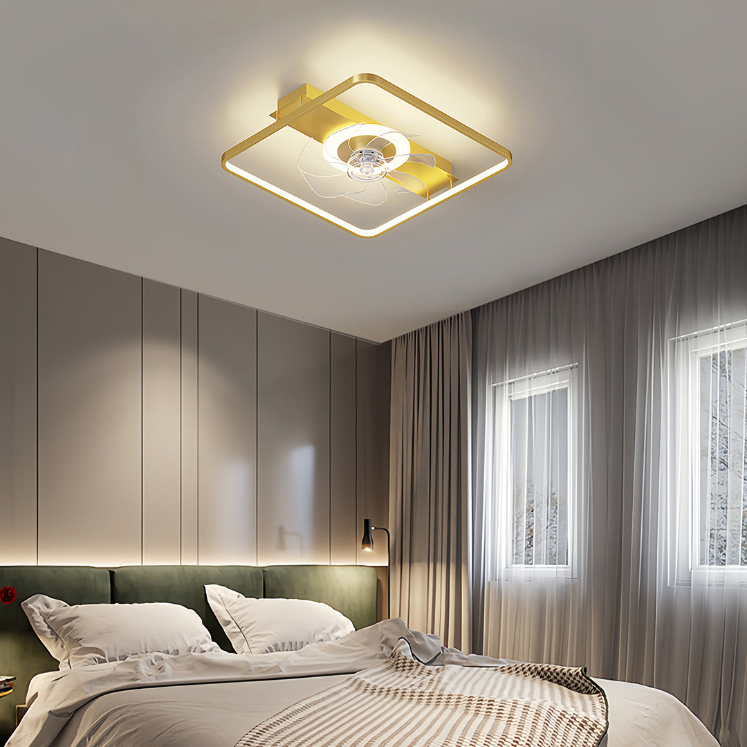 Minimalist Ceiling Fan with Light Ultra-Quiet LED Fan Light
