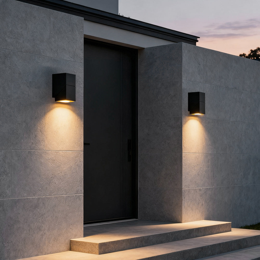 Up Down Sconce Outdoor Adjustable Waterproof Black Lamp