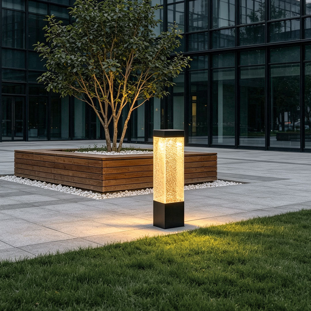 Outdoor Garden Bollard Lights Modern Metal Landscape Light
